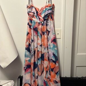 Laundry By Shelli Segal Vibrant Abstract Maxi Dress